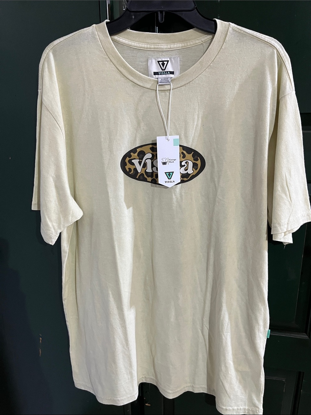 Vissla Cheetah Five Cosmic Vintage Wash Tshirt, Sz XL, NWT
